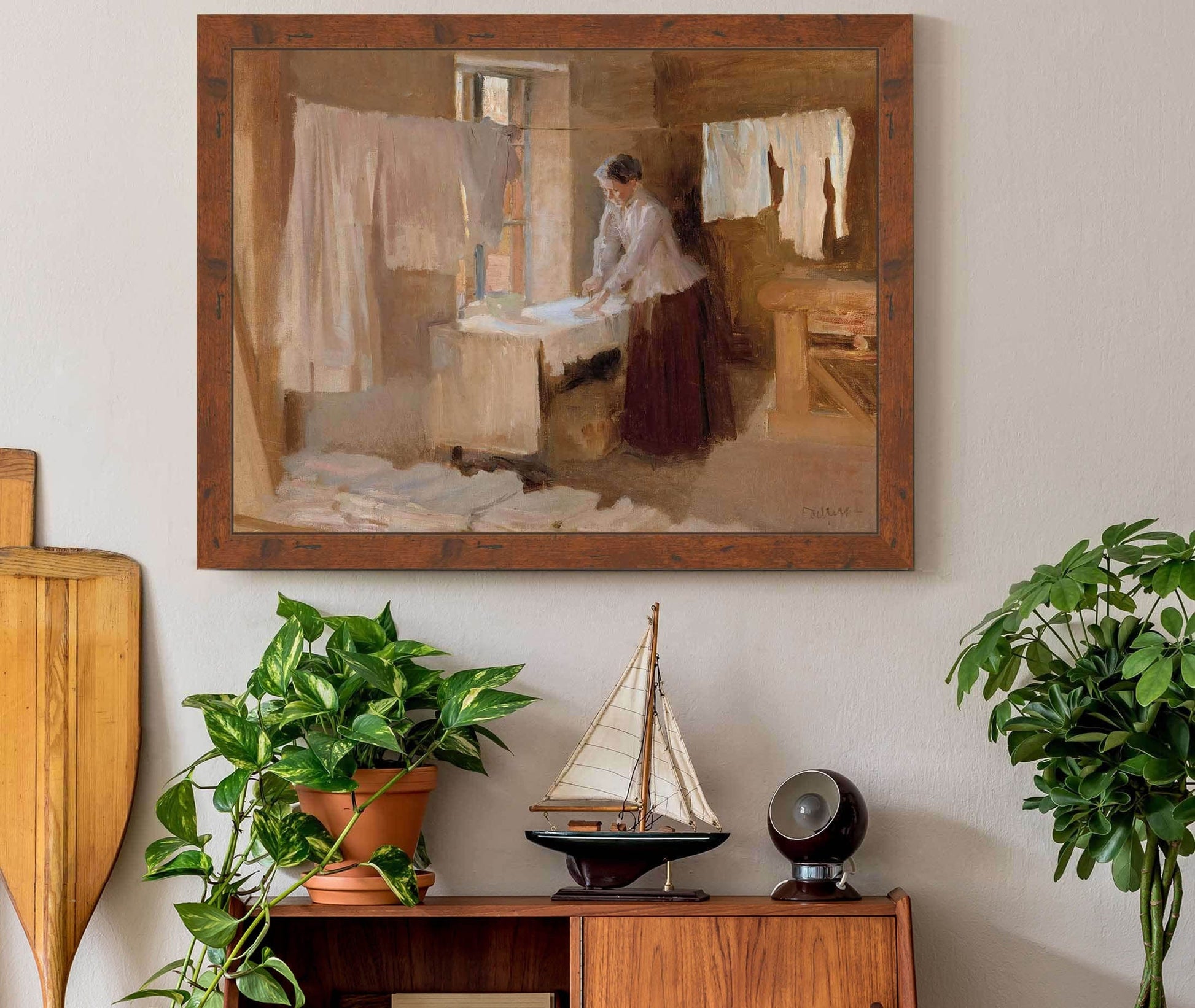Woman Ironing Study For The Washerwomen by Albert Edelfelt