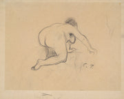 Woman Kneeling Mid To Late Th Century by Camille Pissarro