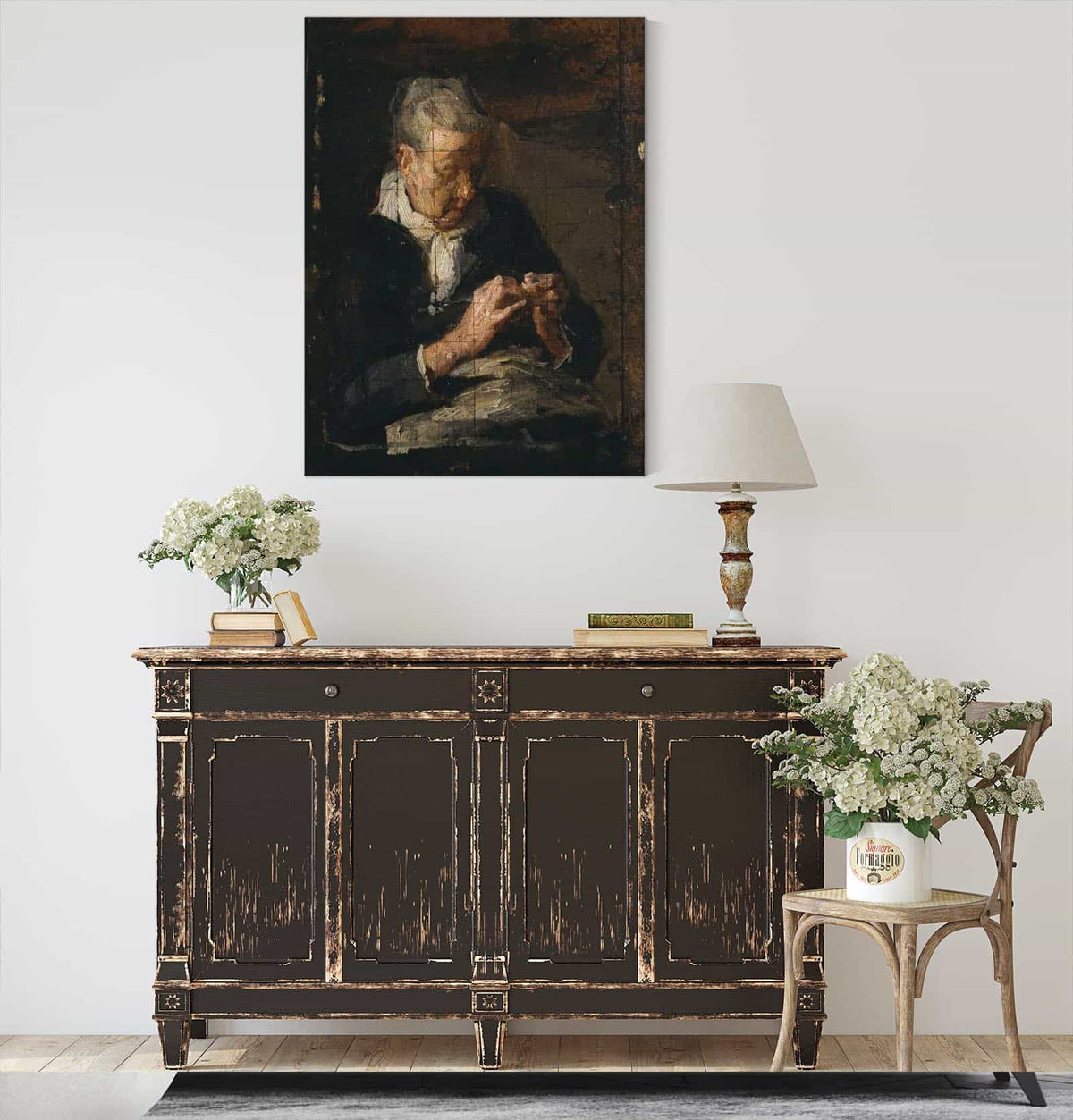 Woman Knitting by Thomas Eakins