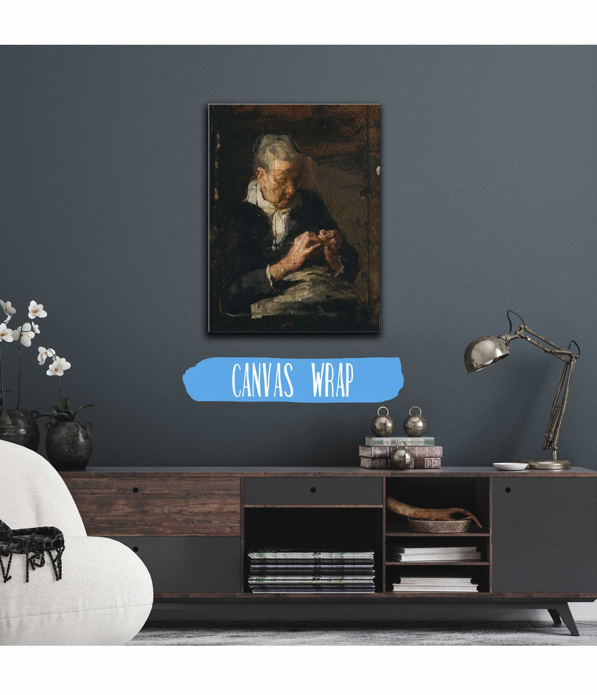 Woman Knitting by Thomas Eakins