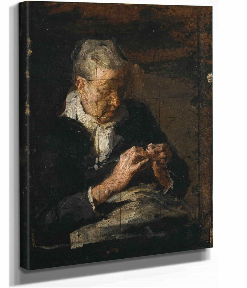 Woman Knitting by Thomas Eakins