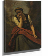 Woman Meditating After by Jean Baptiste Camille Corot