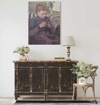 Woman Mending by Camille Pissarro