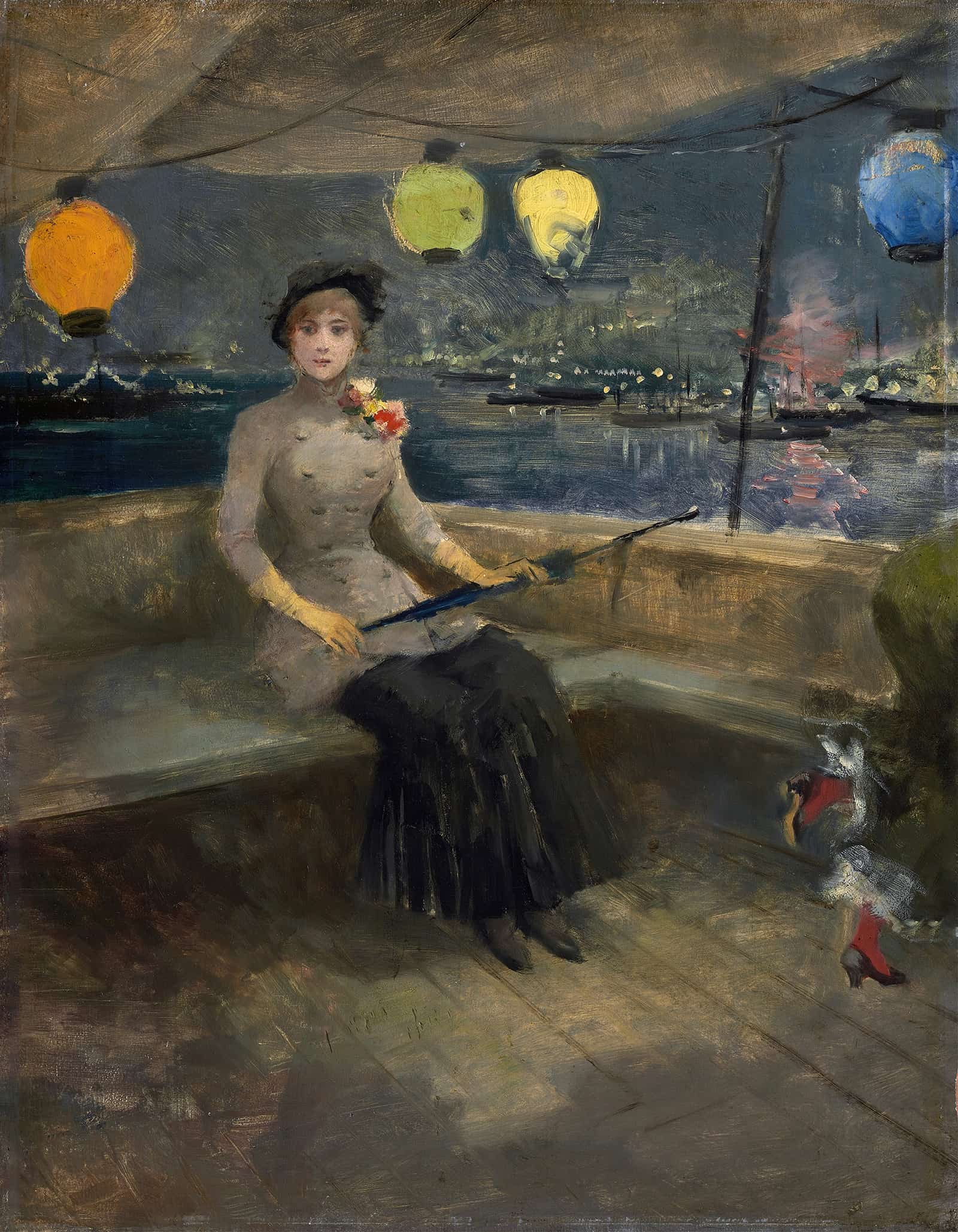 Woman On A Yacht by Jean Louis Forain