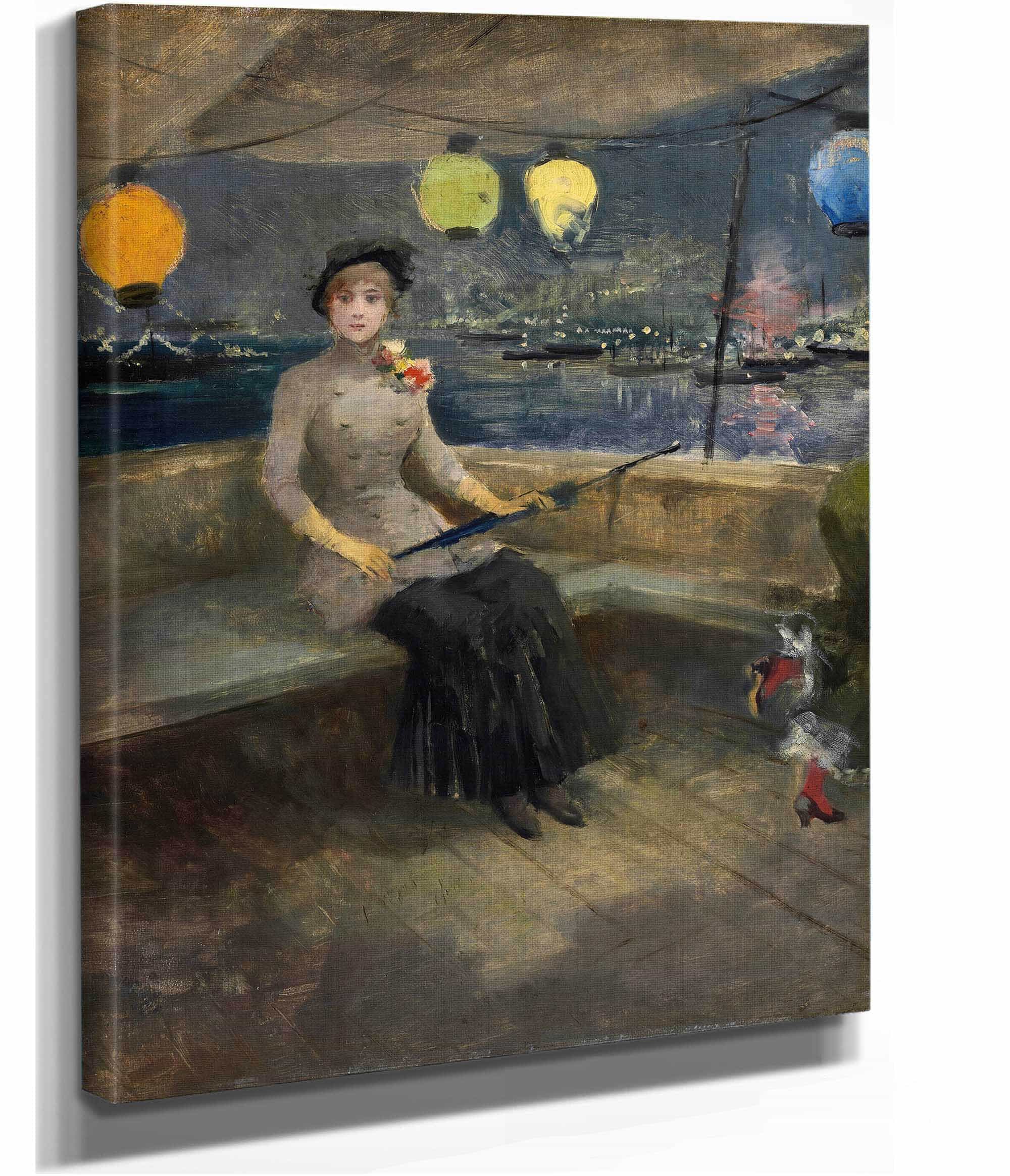 Woman On A Yacht by Jean Louis Forain