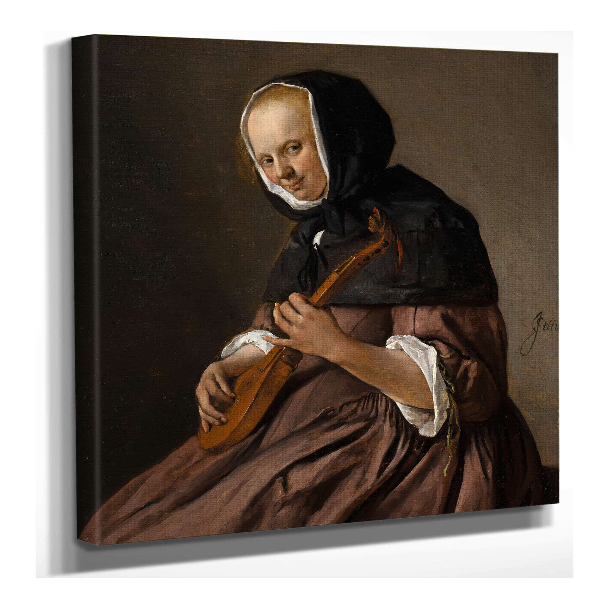 Woman Playing The Cittern by Jan Steen