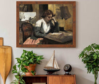 Woman Reading In The Studio by Jean Baptiste Camille Corot