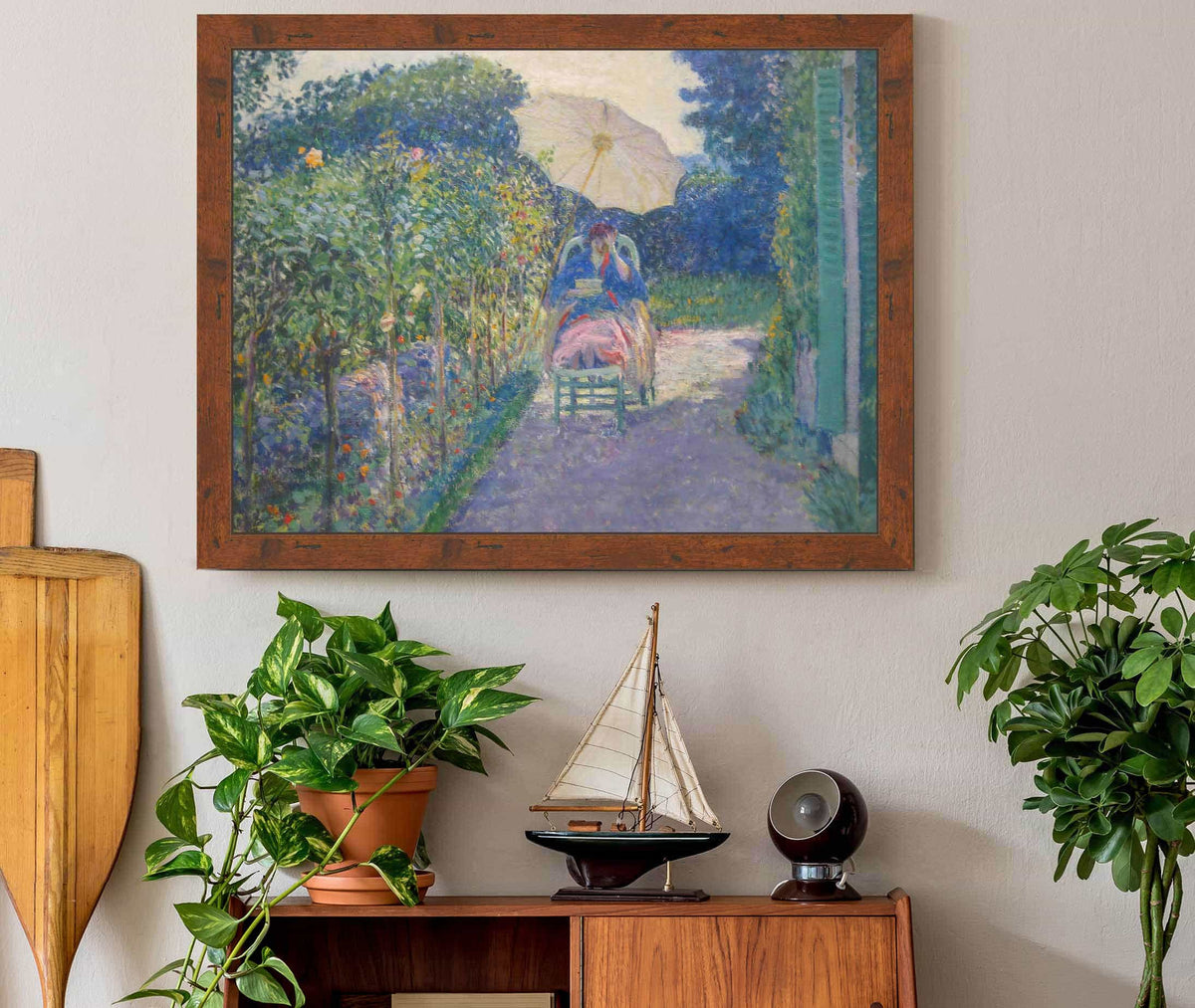 Woman Seated In A Garden by Frederick Carl Frieseke