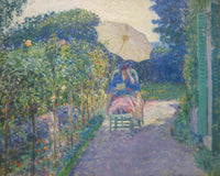 Woman Seated In A Garden by Frederick Carl Frieseke