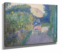 Woman Seated In A Garden by Frederick Carl Frieseke