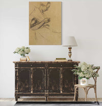 Woman Sewing by Max Liebermann