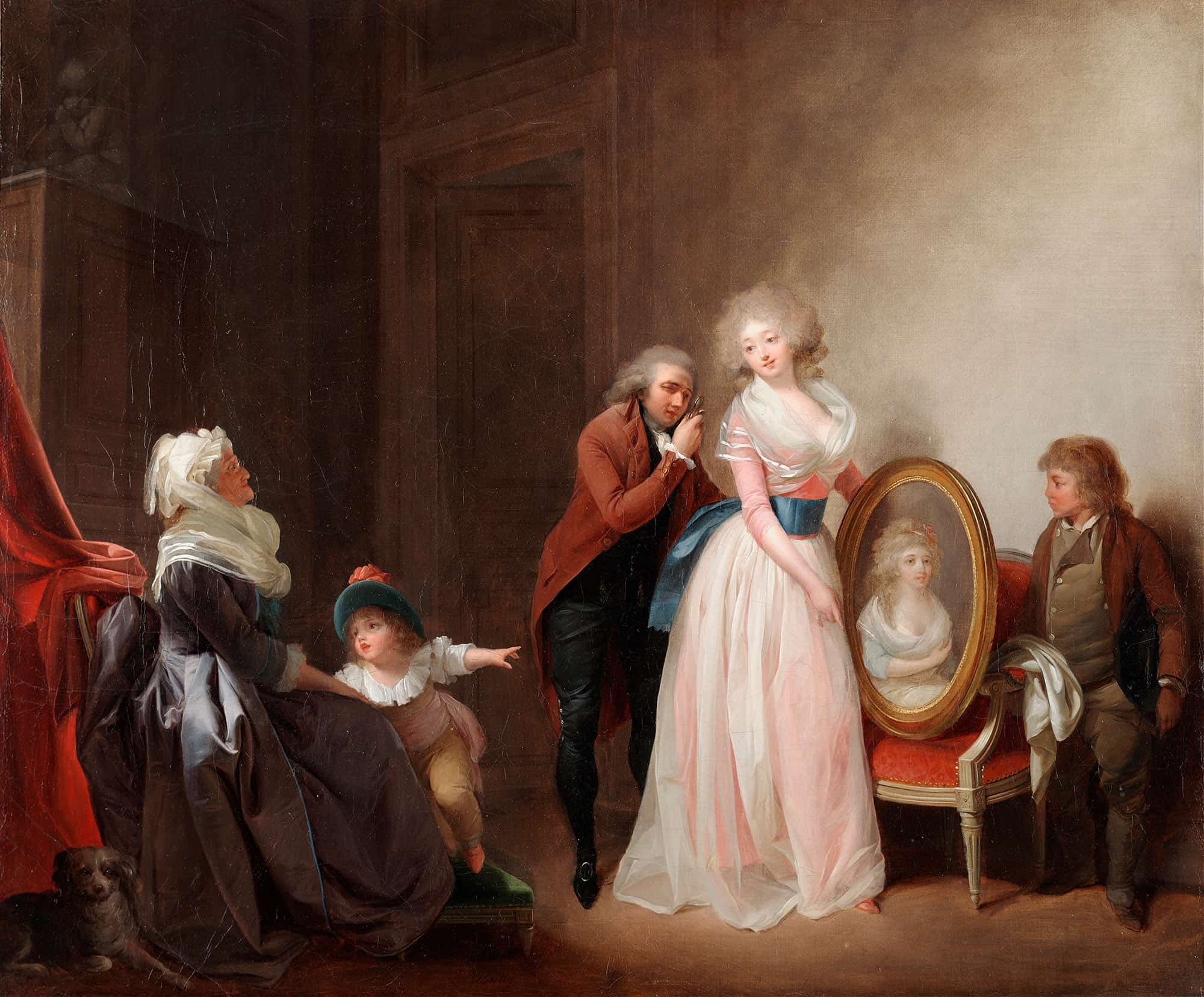 Woman Showing Her Portrait About by Louis Leopold Boilly