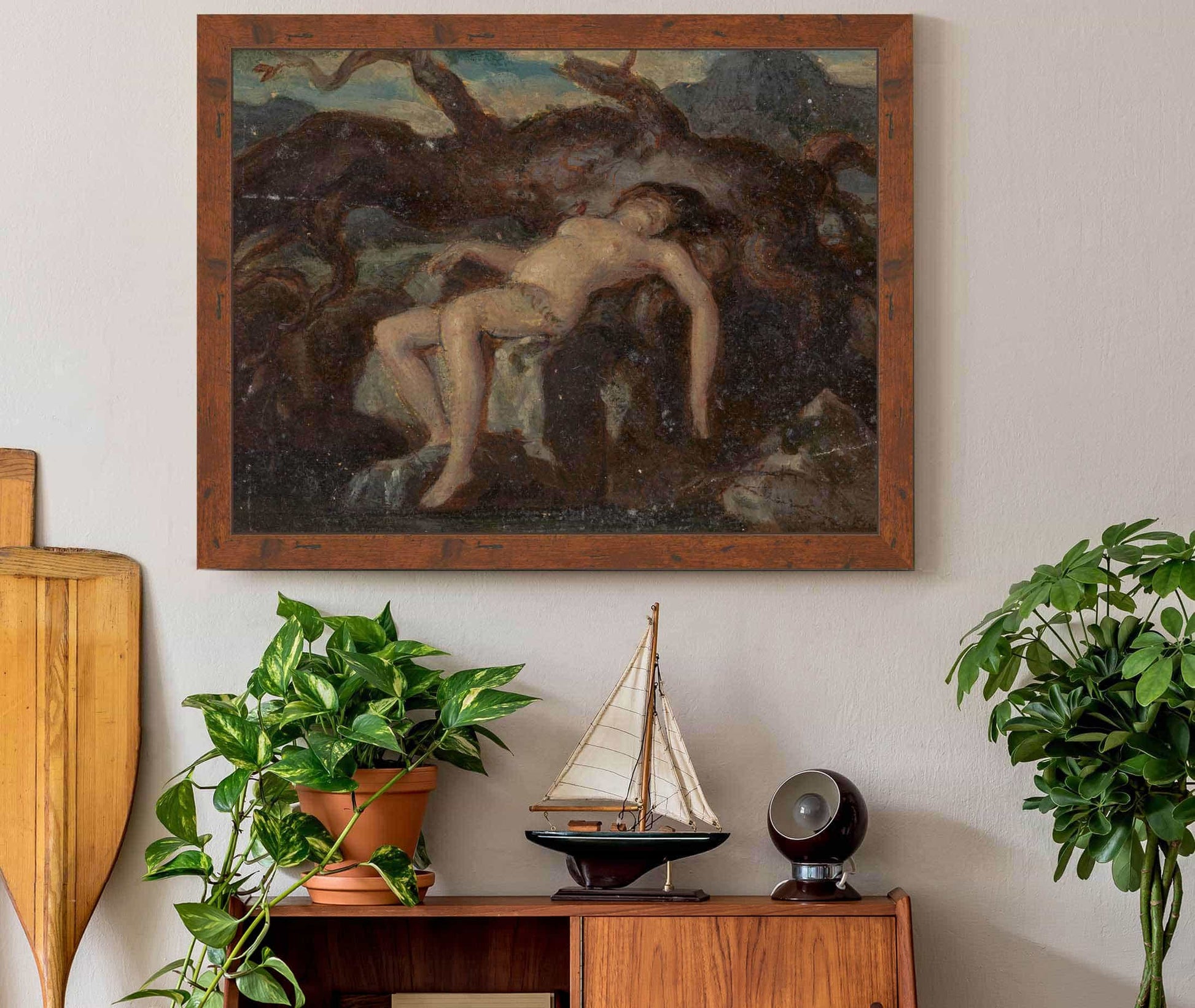 Woman Sleeping In The Nude In A Wooded Landscape by Robert Smirke