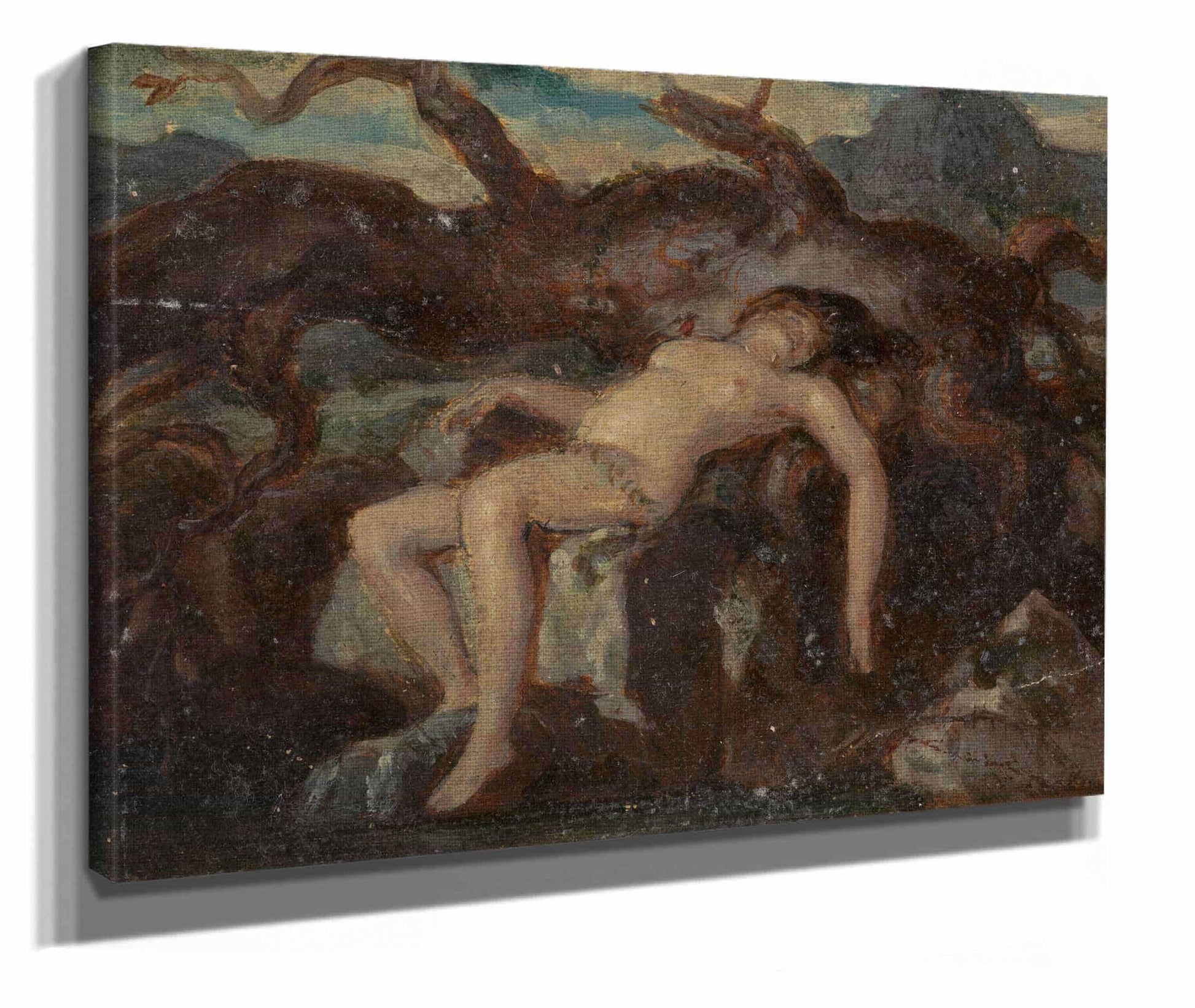 Woman Sleeping In The Nude In A Wooded Landscape by Robert Smirke