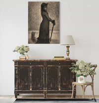 Woman Strolling Une Elegante by Georges Seurat