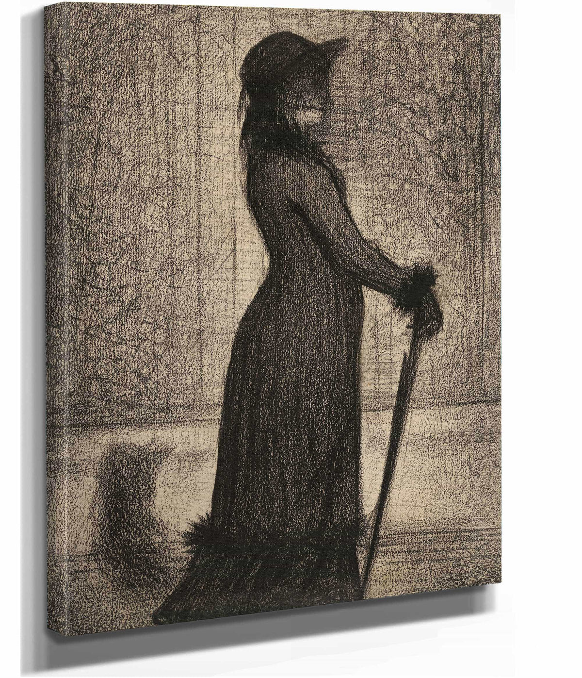 Woman Strolling Une Elegante by Georges Seurat