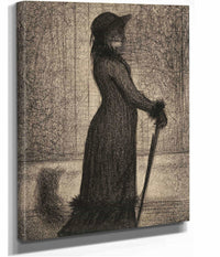 Woman Strolling Une Elegante by Georges Seurat