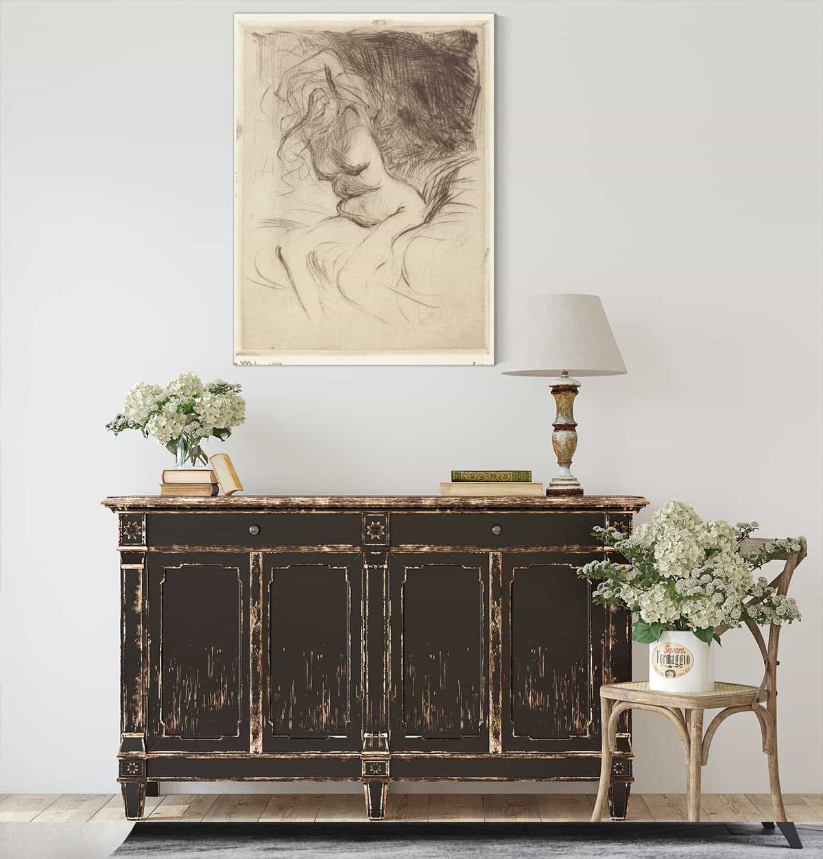 Woman Taking Off Her Chemise by Jean Louis Forain