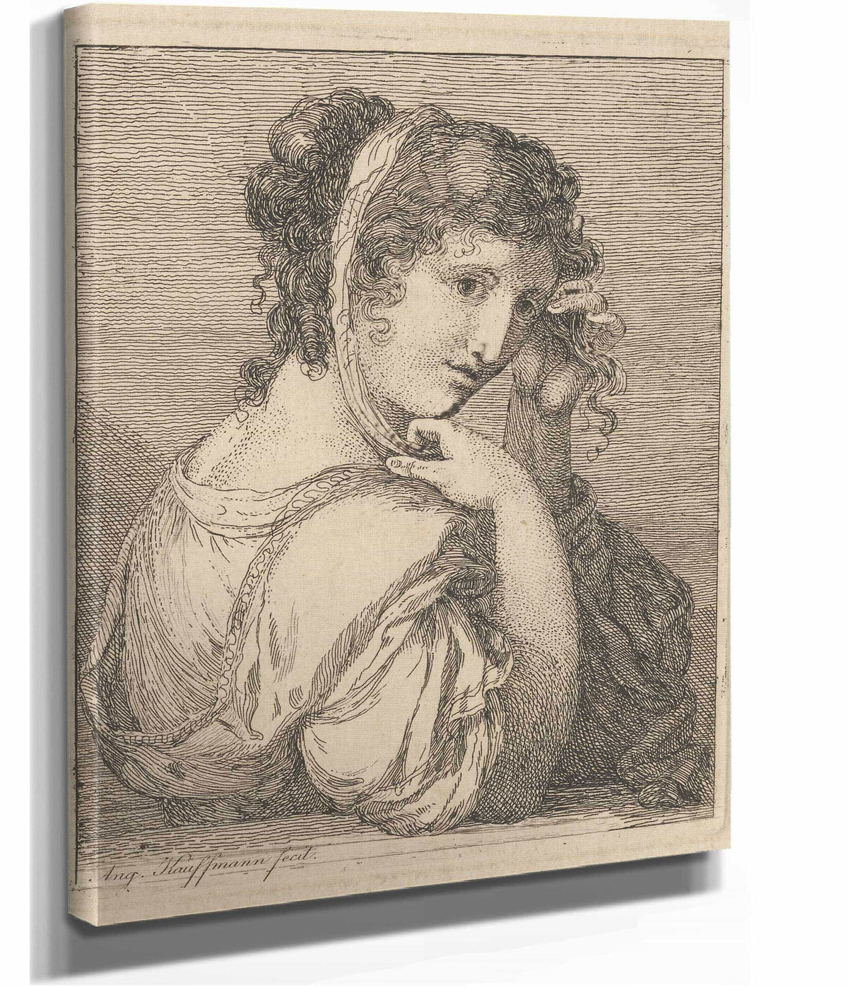 Woman Weeping Beside An Urn by Angelica Kauffmann