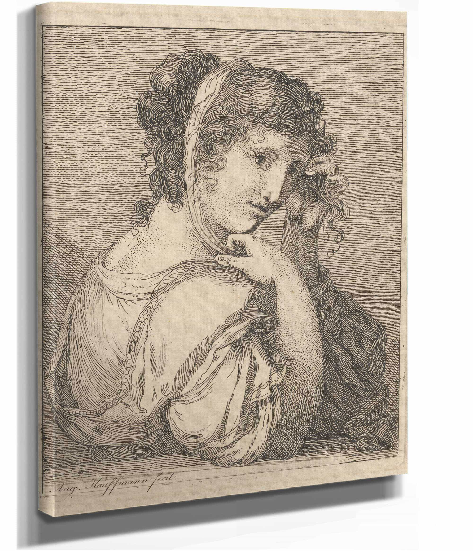 Woman Weeping Beside An Urn by Angelica Kauffmann