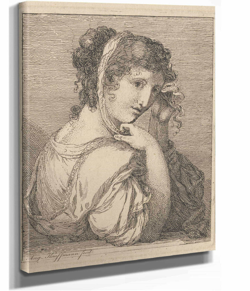 Woman Weeping Beside An Urn by Angelica Kauffmann