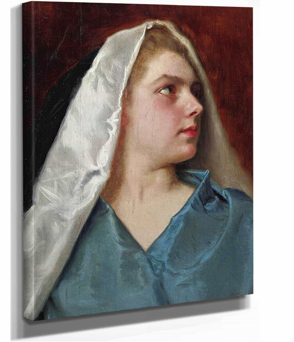 Woman With A Mantle by Gustave Jean Jacquet