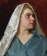 Woman With A Mantle by Gustave Jean Jacquet