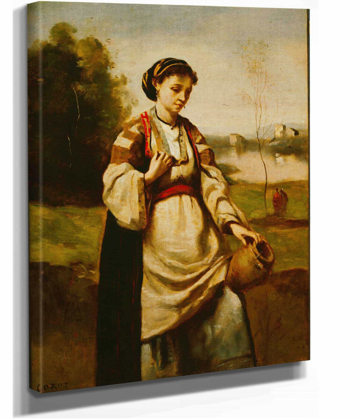 Woman With Water Jar by Jean Baptiste Camille Corot