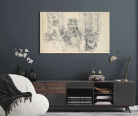 Women Conversing In A Salon With Open Windows And A Fireplace by Edouard Vuillard