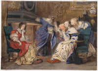 Women In An Interior by Paul Delaroche