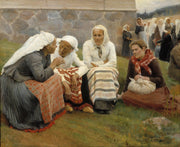 Women Outside The Church At Ruokolahti by Albert Edelfelt