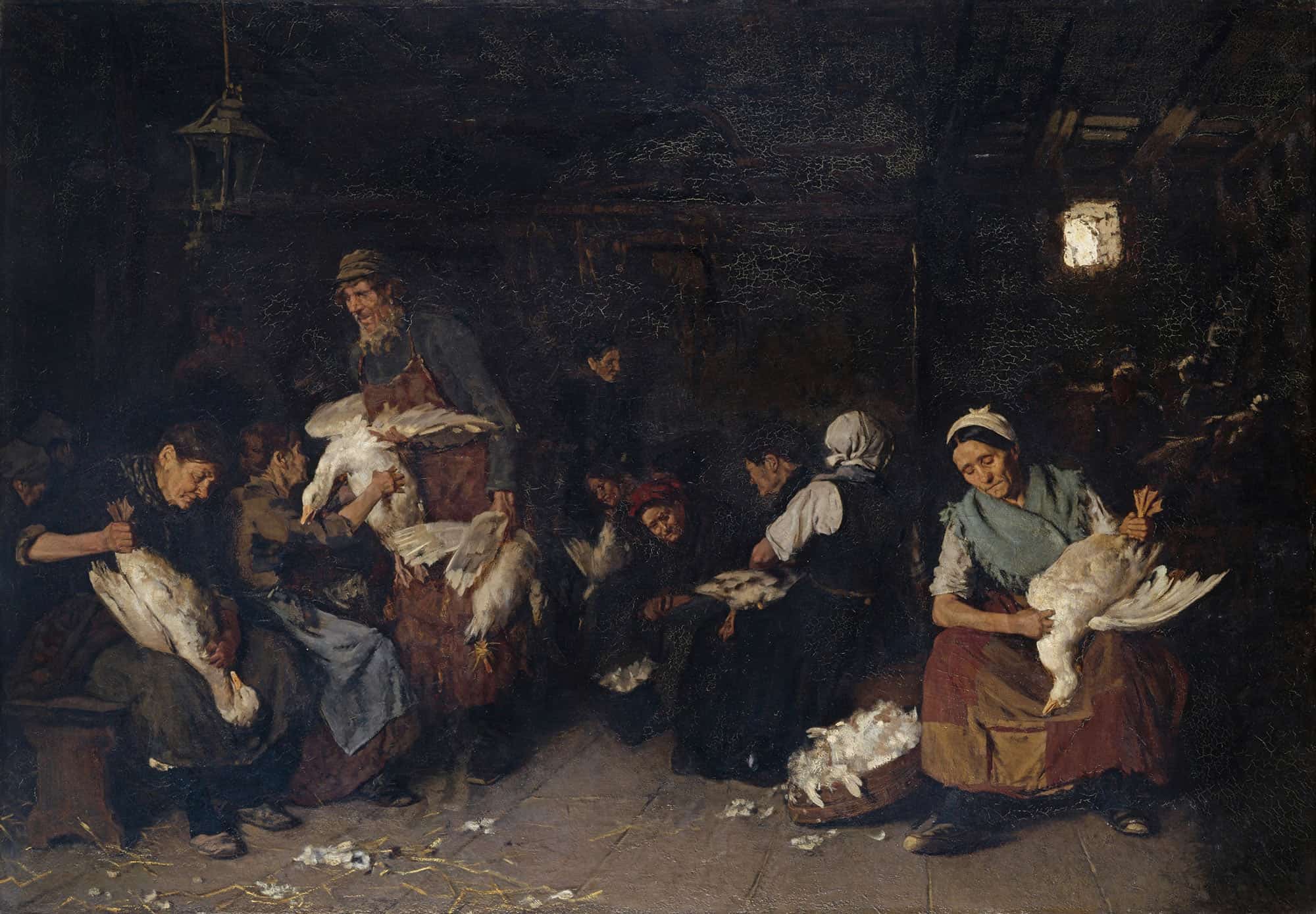 Women Plucking Geese by Max Liebermann
