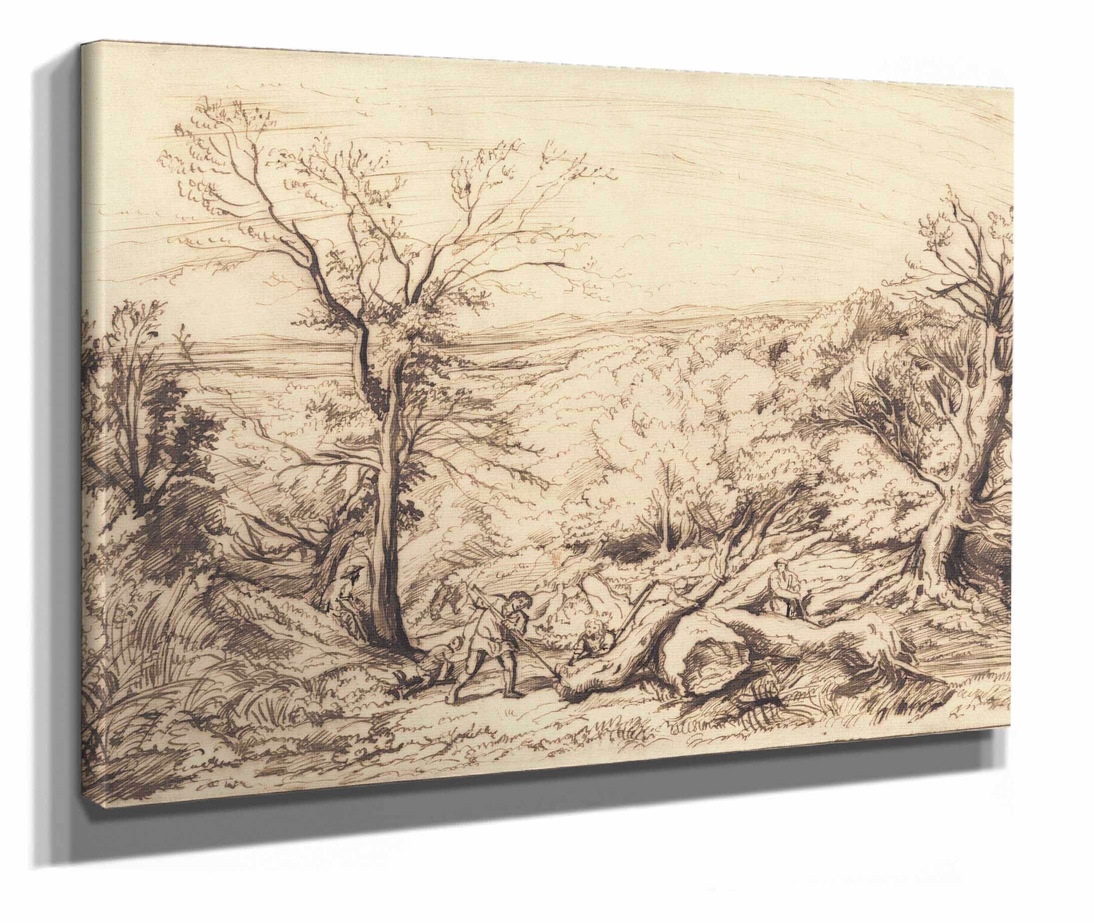 Woodcutters In A Forest by John Linnell