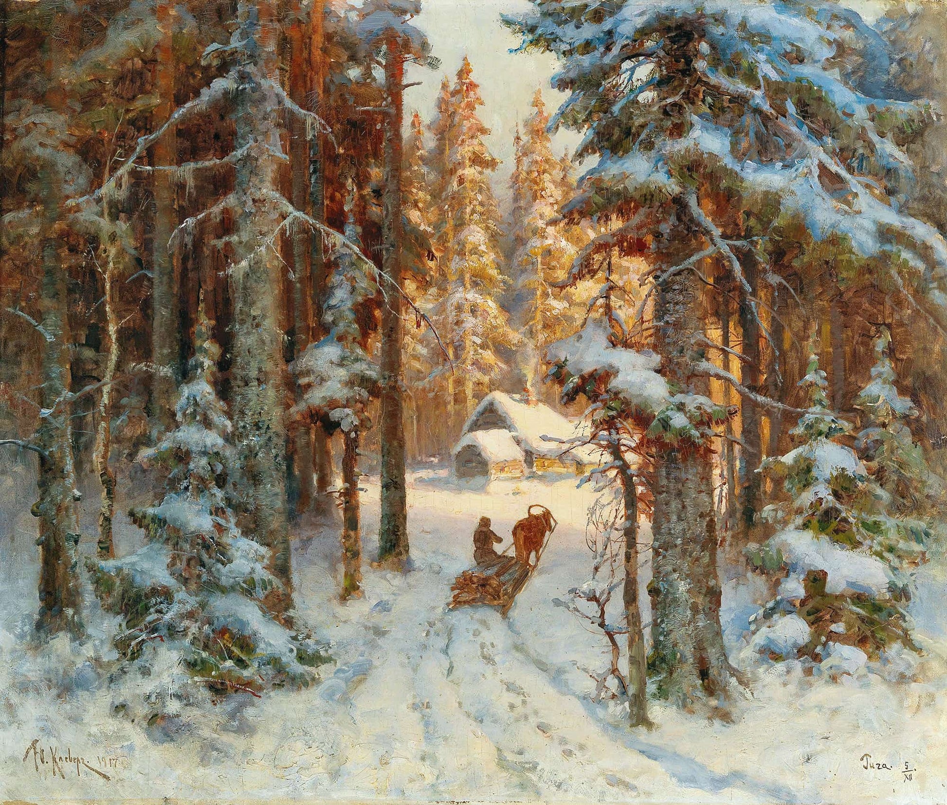 Woodcutters Returning Home by Julius Sergius Klever