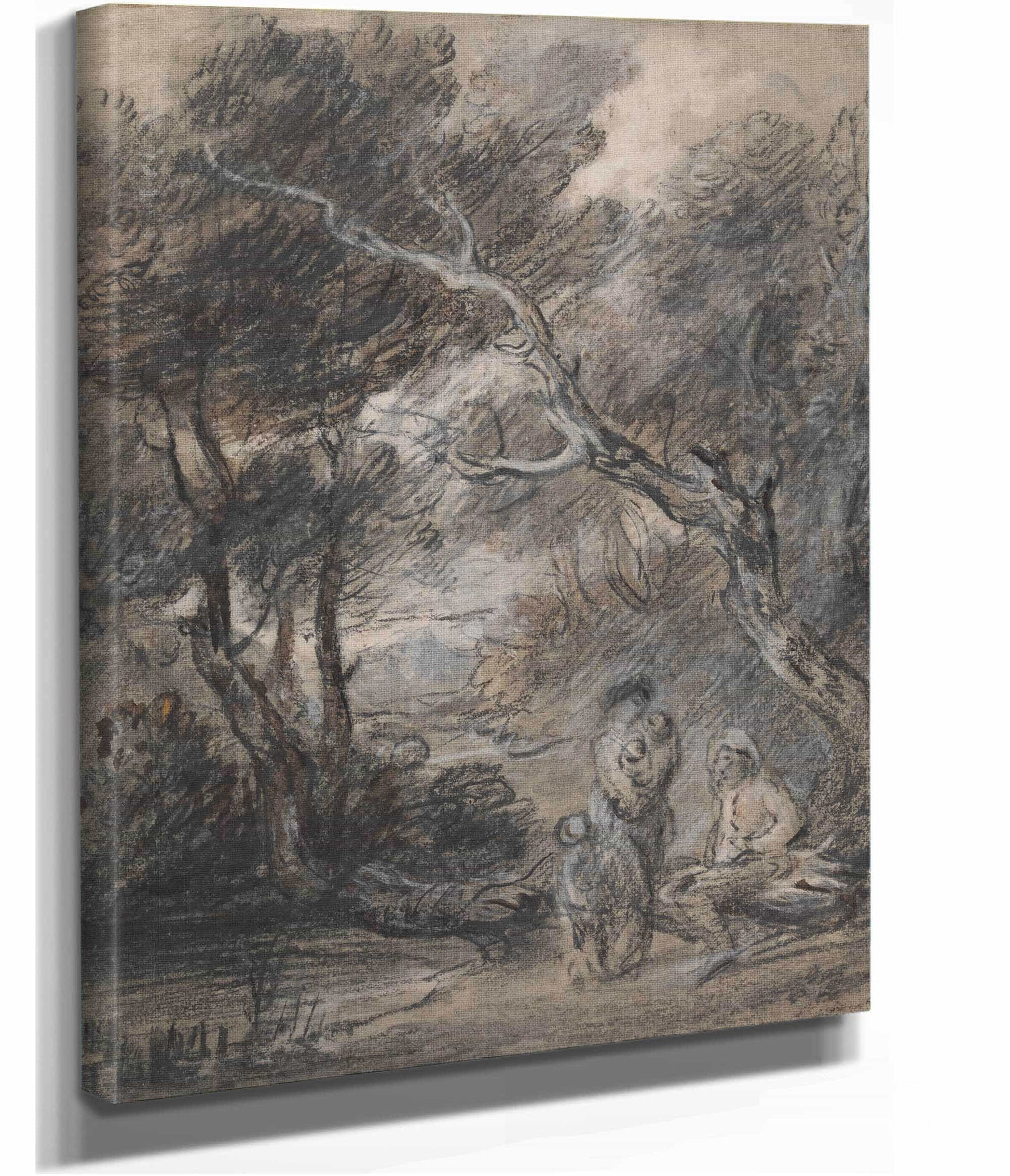Wooded Landscape With Figures by Thomas Gainsborough