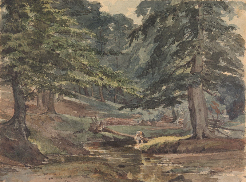 Wooded River Scene by Thomas Sully