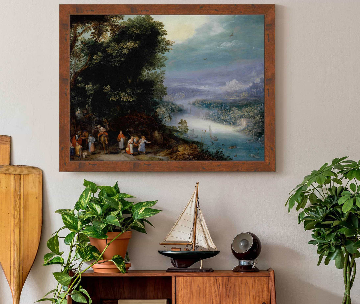 Wooded River Valley With Road by Jan Brueghel The Elder