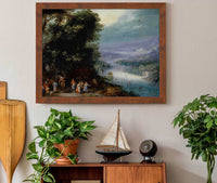 Wooded River Valley With Road by Jan Brueghel The Elder