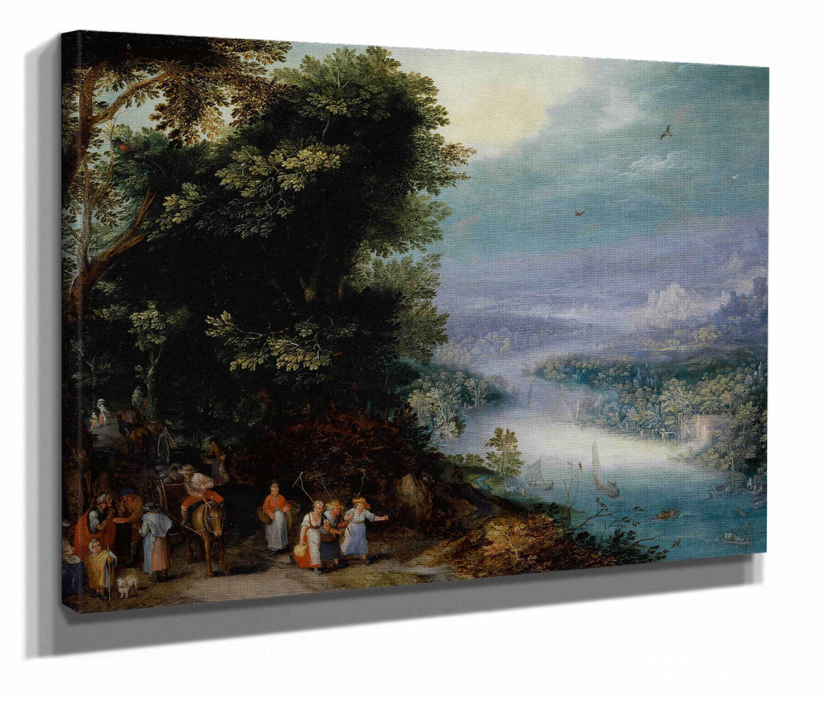 Wooded River Valley With Road by Jan Brueghel The Elder