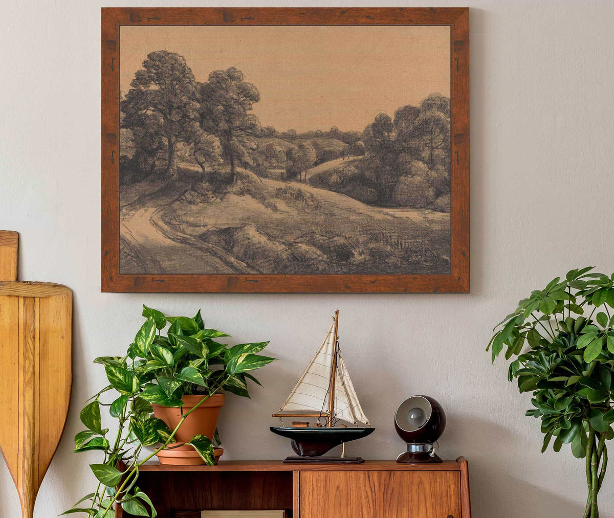 Wooded Slope With A Receding Road by John Constable