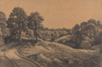 Wooded Slope With A Receding Road by John Constable