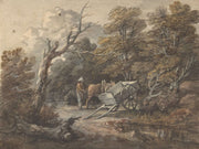 Woodland Scene With A Peasant A Horse And A Cart by Thomas Gainsborough