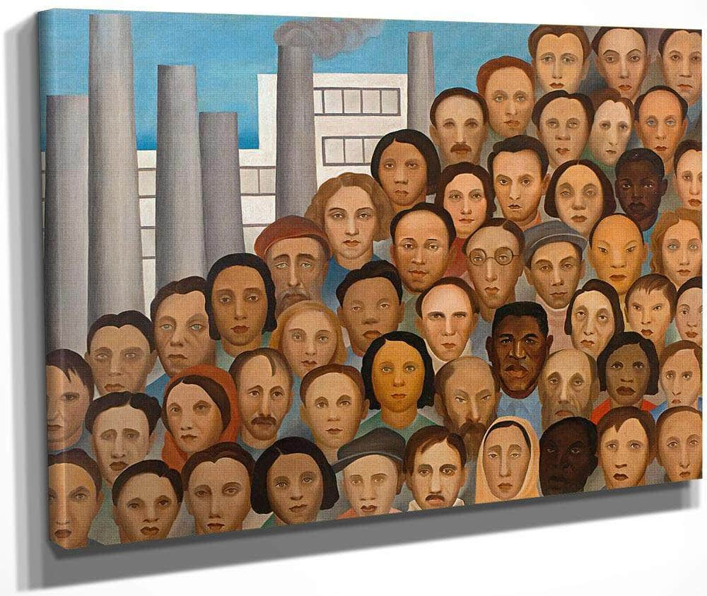 Workers By Tarsila Do Amaral Print, Canvas Art, Framed Print. – Truly Art