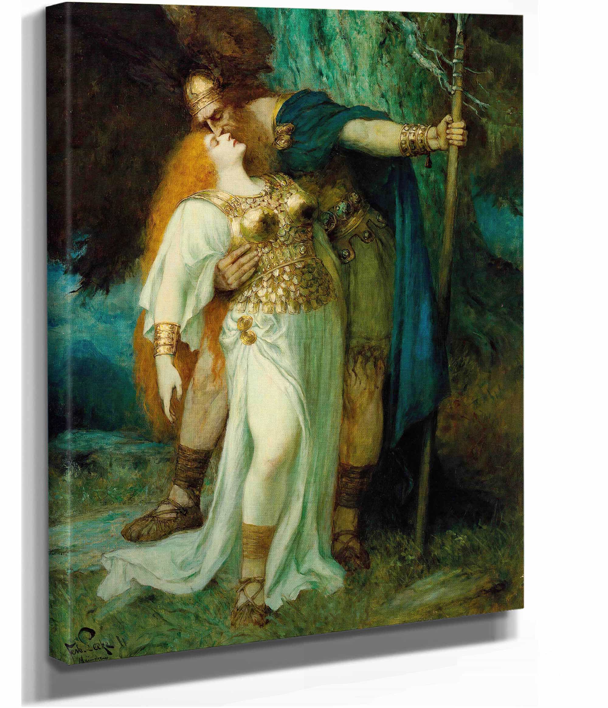 Wotans Farewell To Brunhilde by Ferdinand Leeke