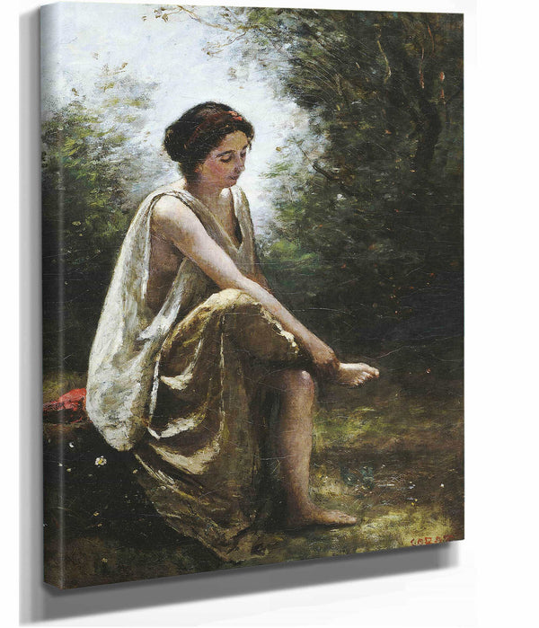 Wounded Eurydice by Jean Baptiste Camille Corot