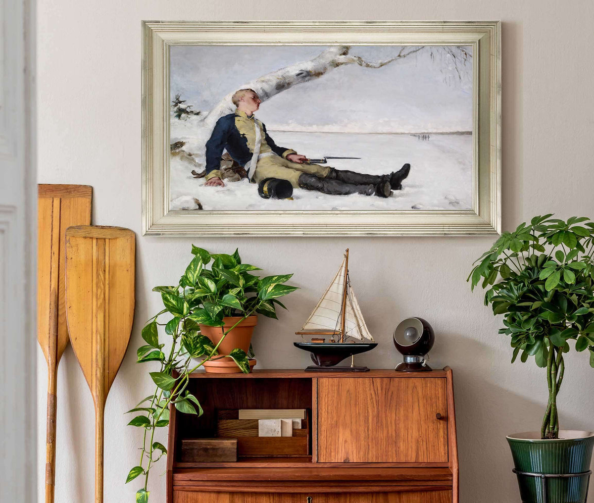Wounded Warrior In The Snow by Helene Schjerfbeck