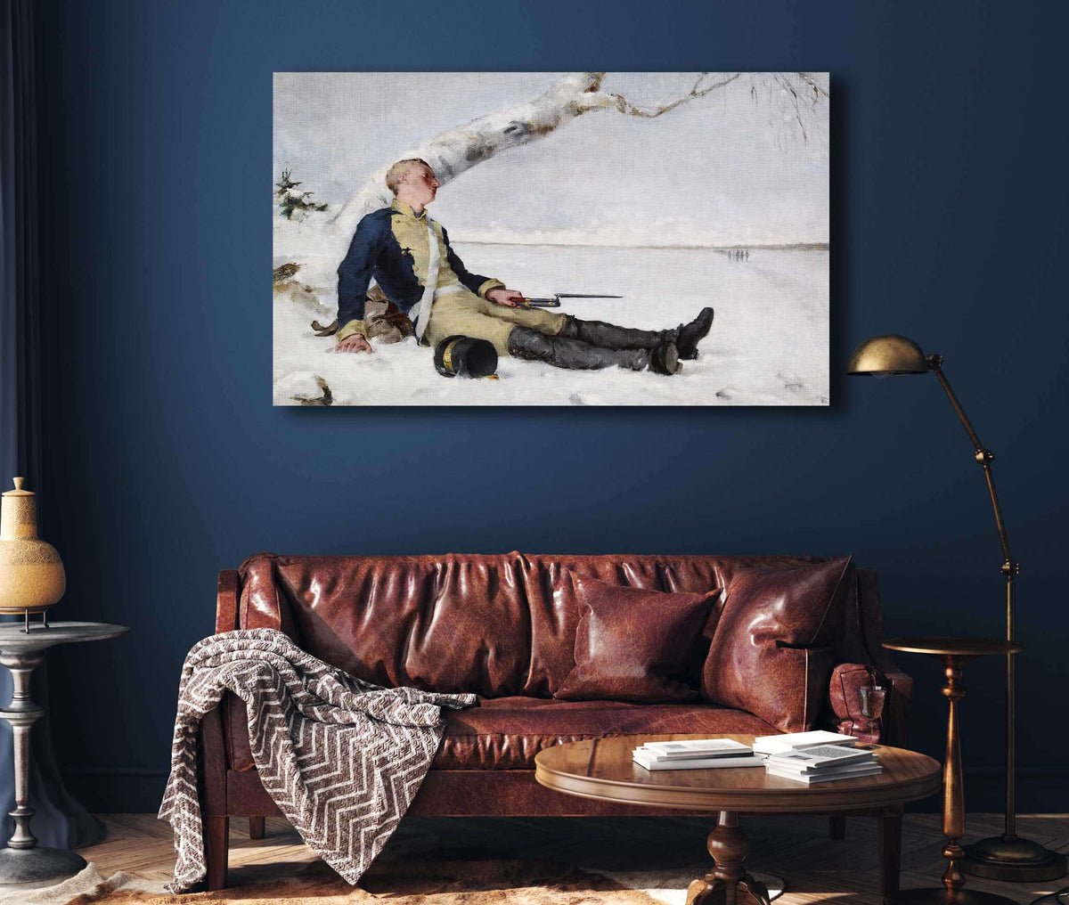 Wounded Warrior In The Snow by Helene Schjerfbeck