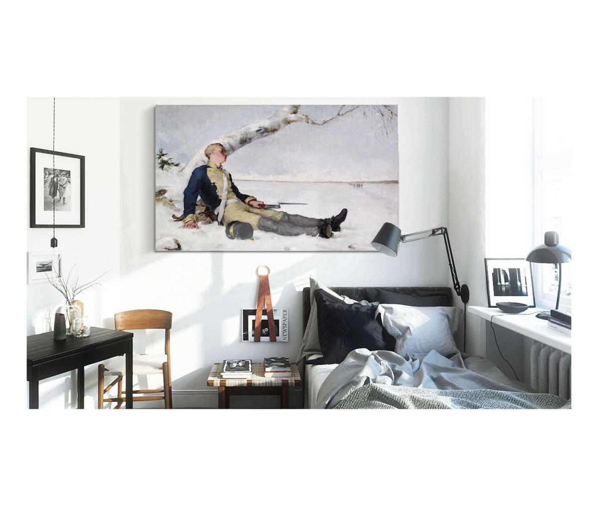 Wounded Warrior In The Snow by Helene Schjerfbeck