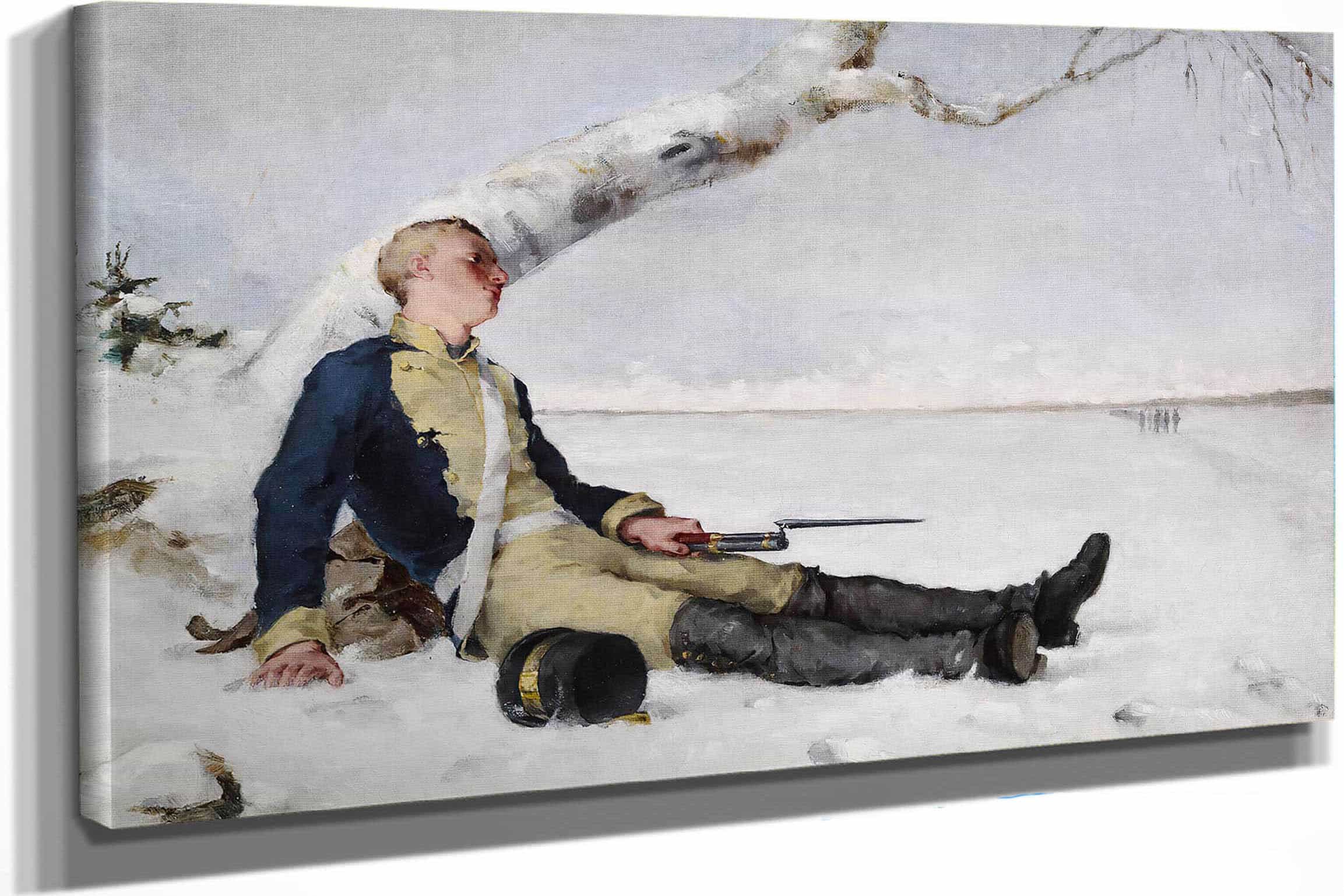 Wounded Warrior In The Snow by Helene Schjerfbeck