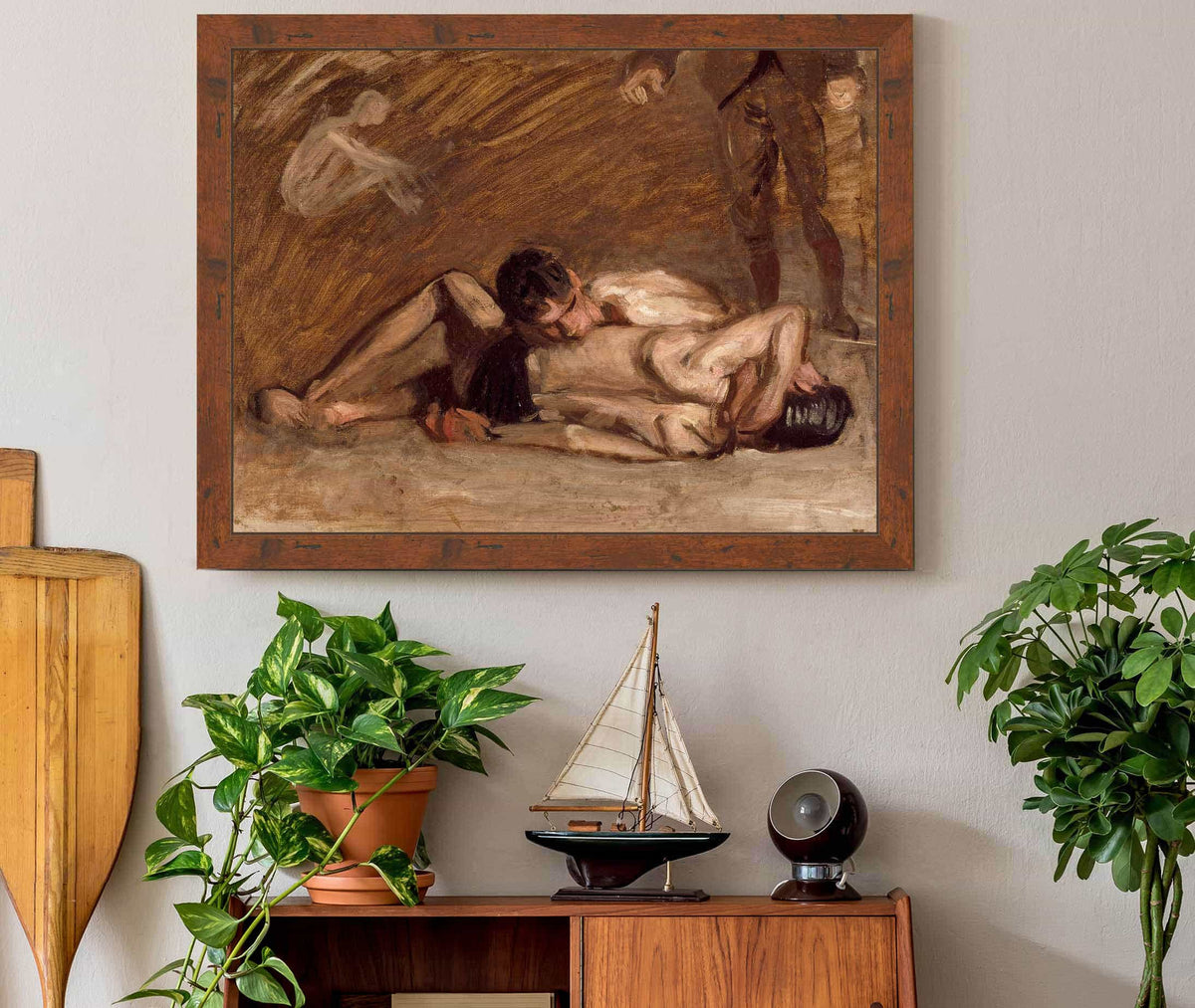 Wrestlers by Thomas Eakins